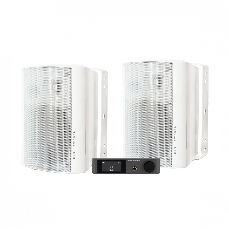 Dynavoice CA802BT & DLS MB5i Außenlautsprecher, weiß