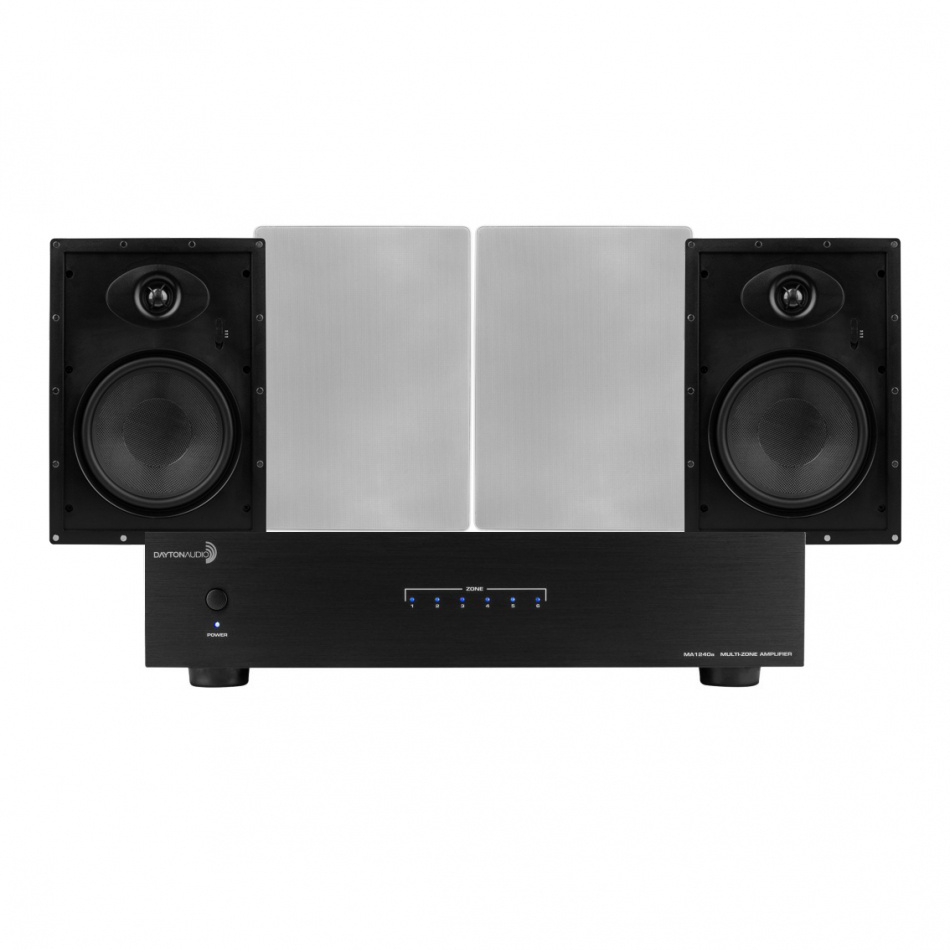 Dayton Audio MA1240 & 2 Paare Einbaulautsprecher ME825W