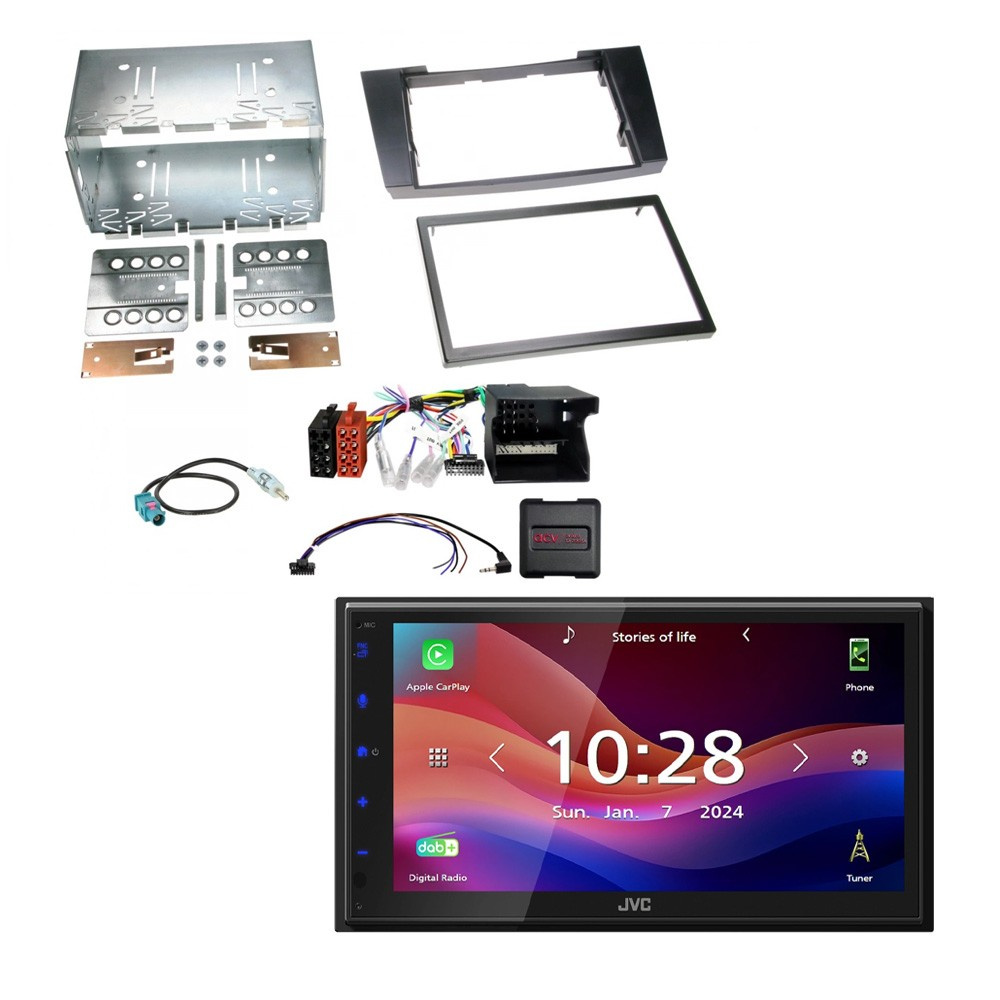 JVC KW-M695DBW Autoradio-Set für Mercedes CLS/W211 2002-2008, passiv