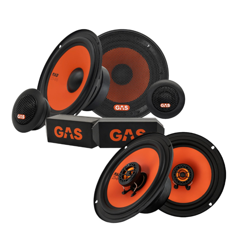 Pioneer MVH-230BT & GAS MAD K1 Front- und Hecksystem, Autoradio-Set
