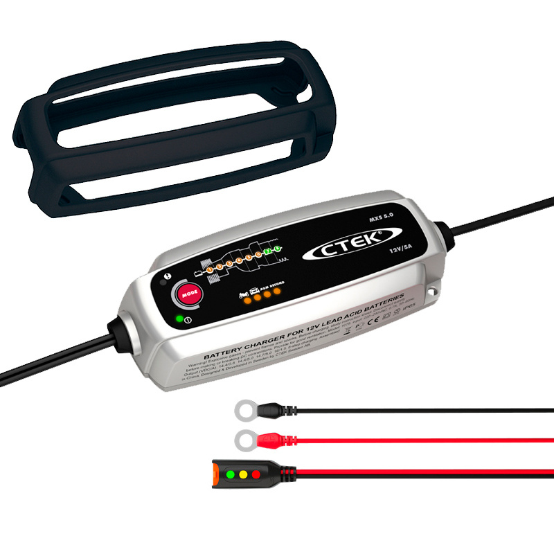 CTEK Batterieladegerät MXS 5.0 12V mit Bumper 60 & Comfort Indicator Eyelet