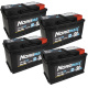 Batteriepaket, 4 Stk. Nordmax AGM-Batterie, 80Ah / 12V Batteriepaket, 4 Stk. Nordmax AGM-Batterie, 80Ah / 12V
