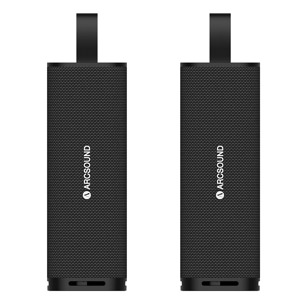 2er-Pack Arcsound NOVA Bluetooth-Lautsprecher, schwarz