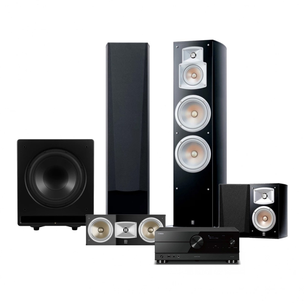 Yamaha NS-777 Heimkino-Paket 5.1 mit Subwoofer und RX-A2A