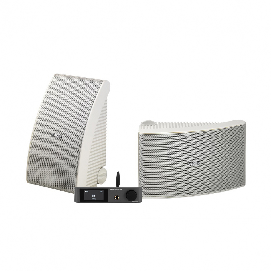 Dynavoice CA802BT & Yamaha NS-AW592 Außenlautsprecher, weiß