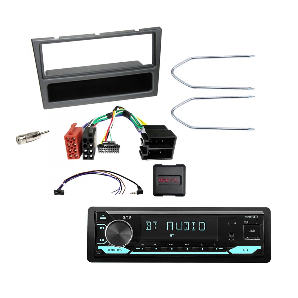 GAS MAD M130-BTN Autoradio-Paket für Opel 1997-2006, schwarz/grau