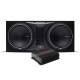 Rockford Fosgate P1-2x12 & Bass Habit Rebel RA1200W, Bass-Paket Rockford Fosgate P1-2x12 & Bass Habit Rebel RA1200W, Bass-Paket