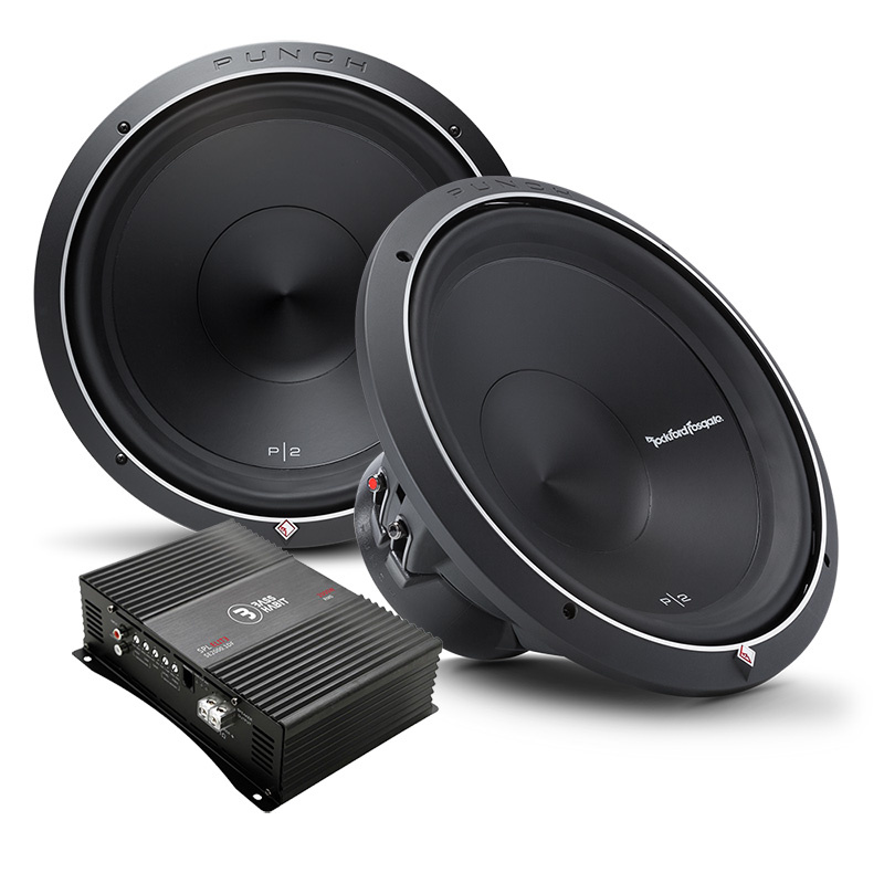 2er-Pack Rockford Fosgate P2D415 & Bass Habit SPL ELITE 2000.1DF