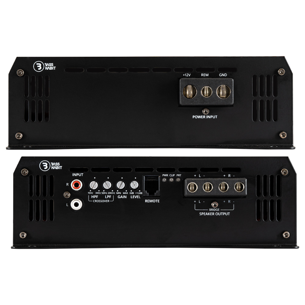 2er-Pack Rockford Fosgate P3D2-12 & Bass Habit SE550.2DF, Bass-Paket als Bausatz