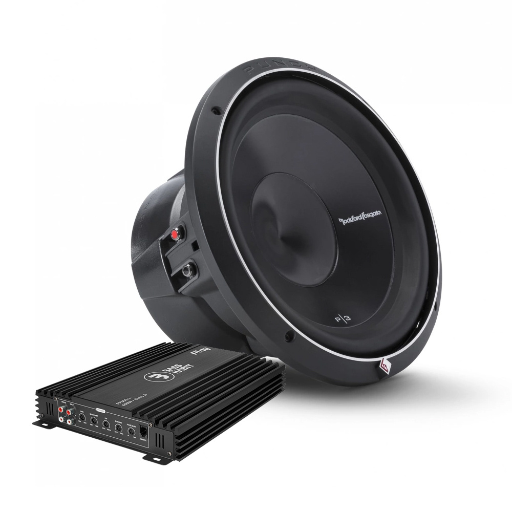 Rockford Fosgate Punch P3D2-12 & Bass Habit Play Power 600.1, Bass-Paket