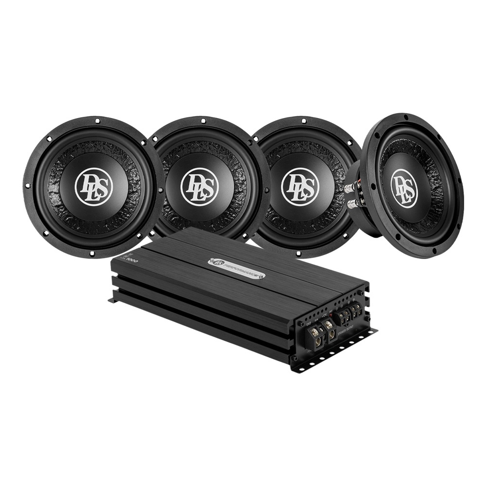4er-Pack DLS PE8.D2 mit PE1.1000, 4x8 Zoll Basspaket