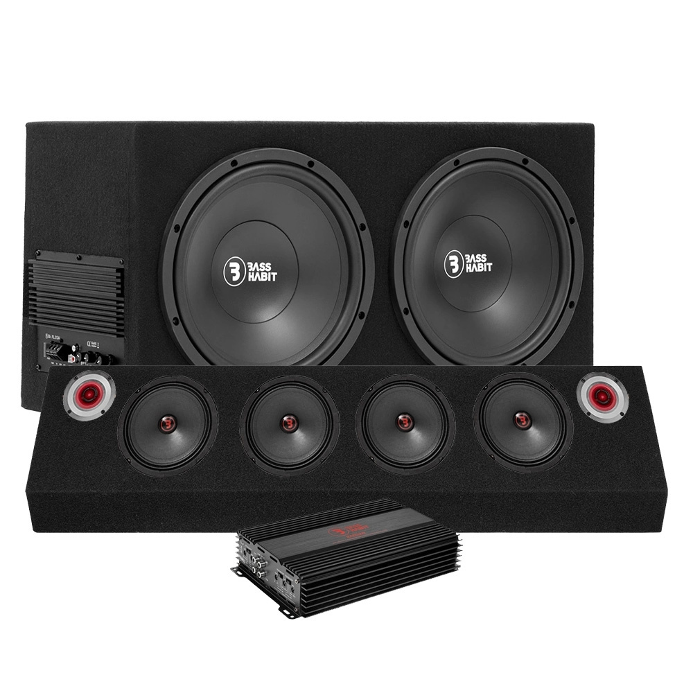 Bass Habit PL212A mit Rebel-Raggarplanke und Verstärker