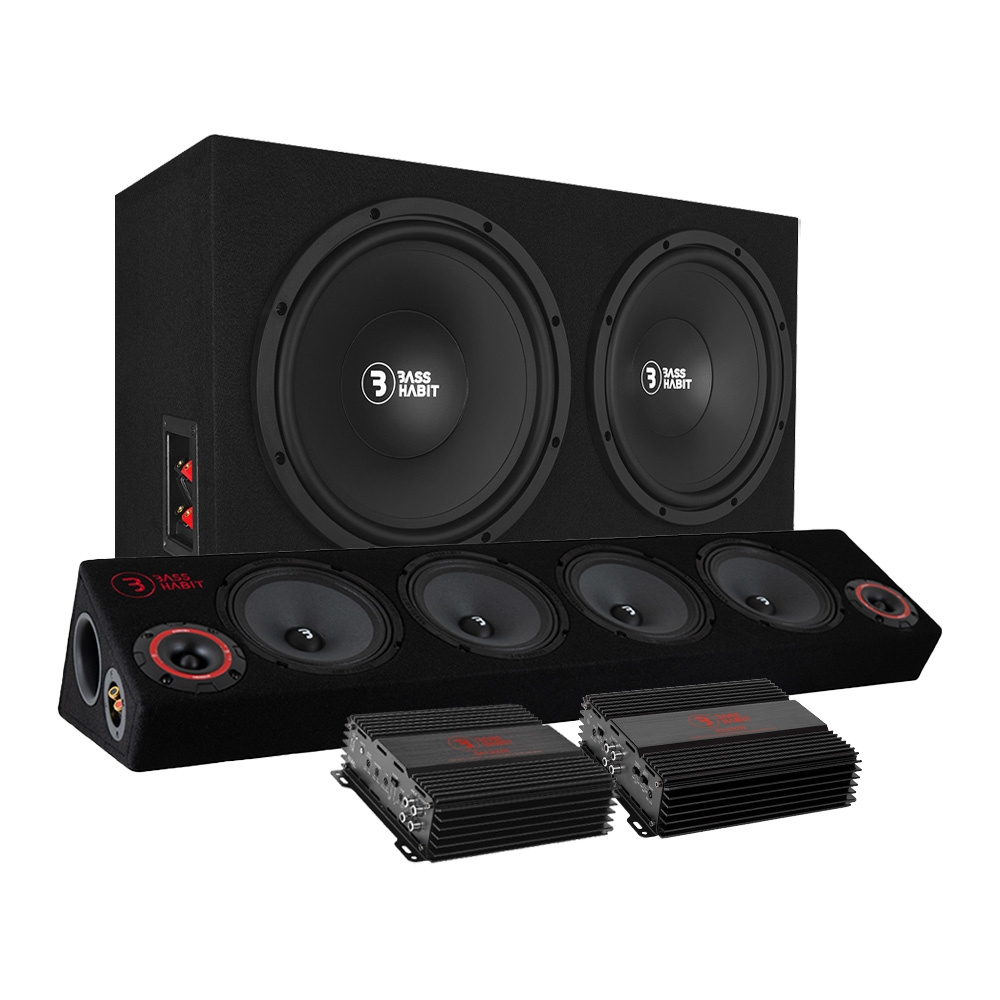 Bass Habit PL212 mit SPL64 und Verstärker, Raggar-Paket