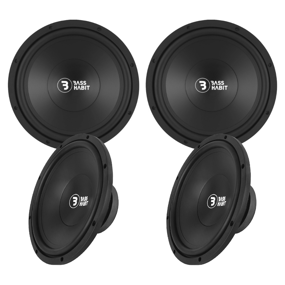 4er-Pack Bass Habit PL300, 12-Zoll-Basslautsprecher