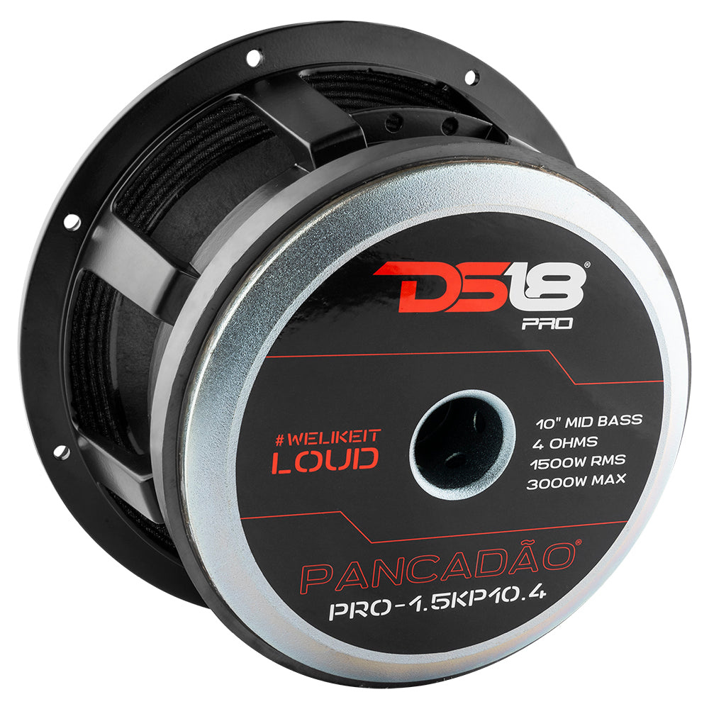 4er-Pack DS18 Pancadão PRO-1.5KP10.4, extremer 10-Zoll-Midbass