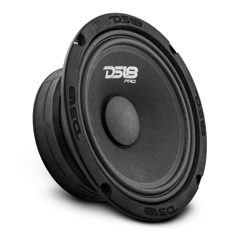 4er-Pack DS18 PRO-GM6.4 & Bass Habit SPL ELITE 225.4DF