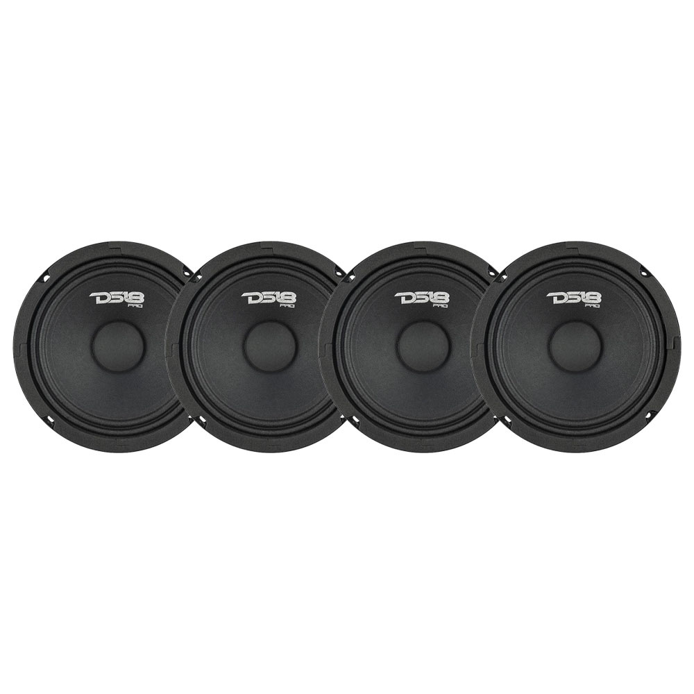 4er-Pack DS18 PRO-GM6.4, 6,5-Zoll-Midbass