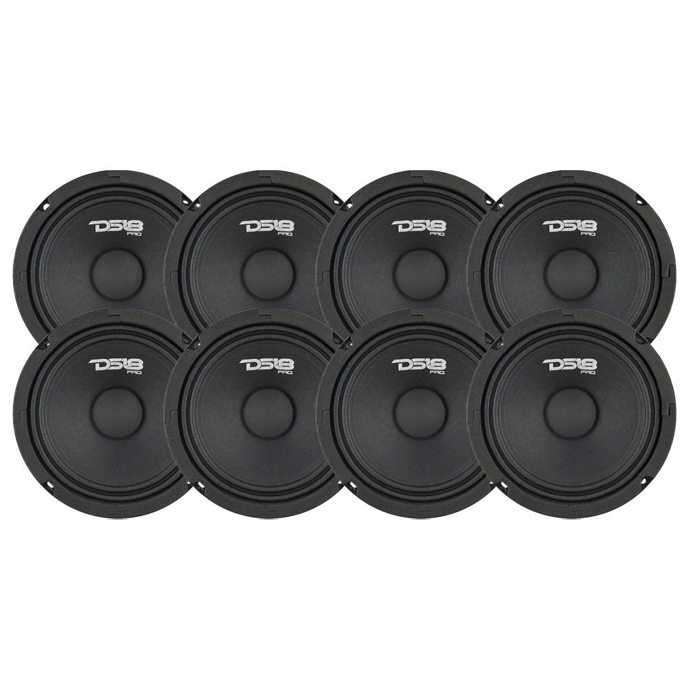 8er-Pack DS18 PRO-GM6.4, 6,5-Zoll-Midbass
