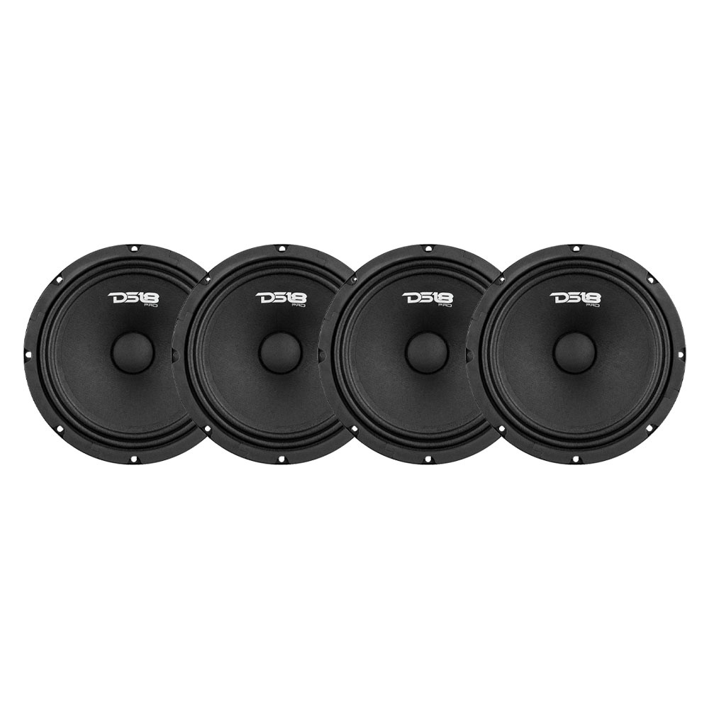 4er-Pack DS18 PRO-GM8.4, 8-Zoll-Midbass