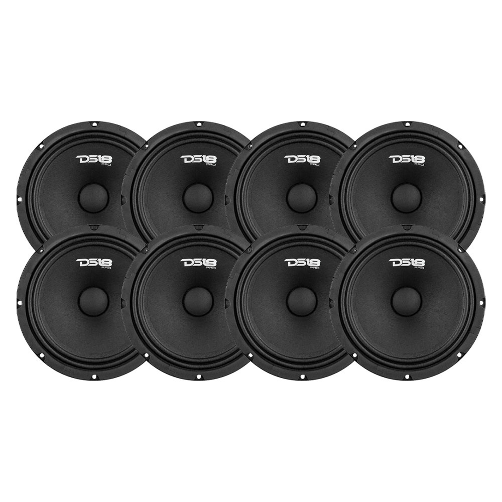 8er-Pack DS18 PRO-GM8.4, 8-Zoll-Midbass