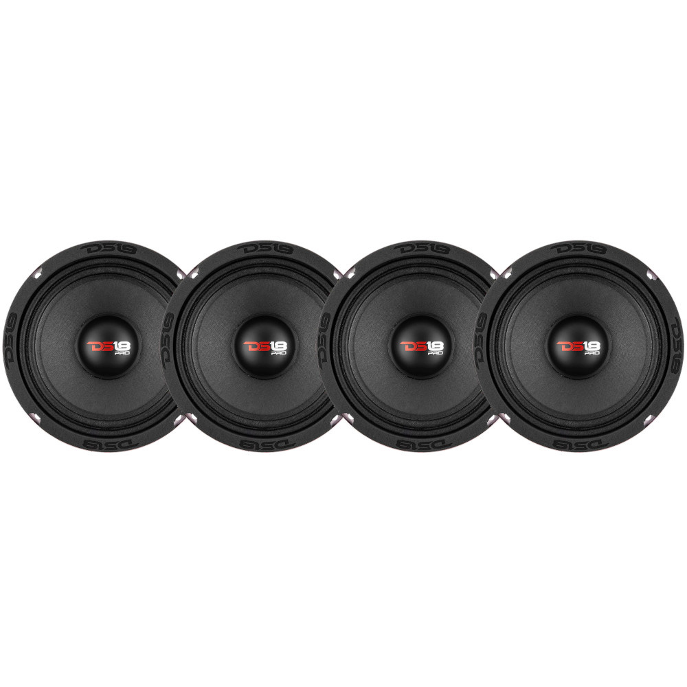 4er-Pack DS18 PRO-X6.4M, 6,5-Zoll-Midbass