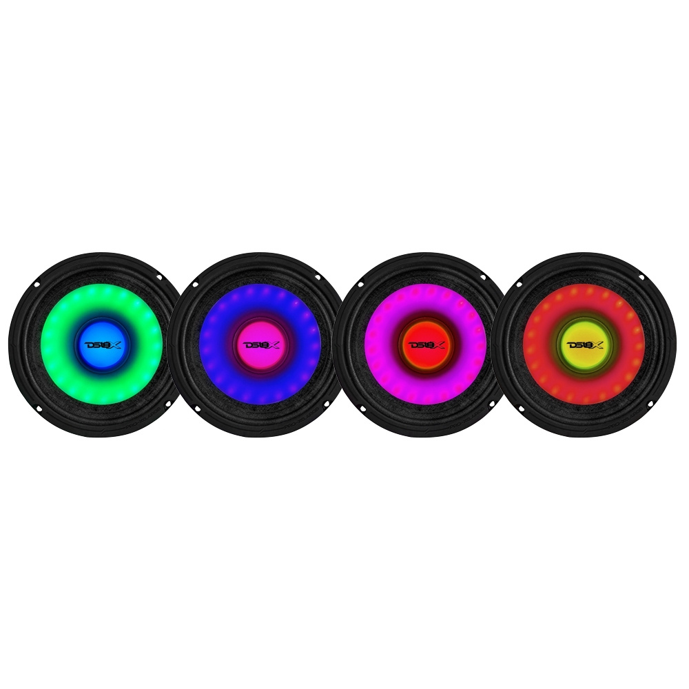4er-Pack DS18 PRO-X6.4RGB, 6,5 Zoll RGB LED-Mitteltöner
