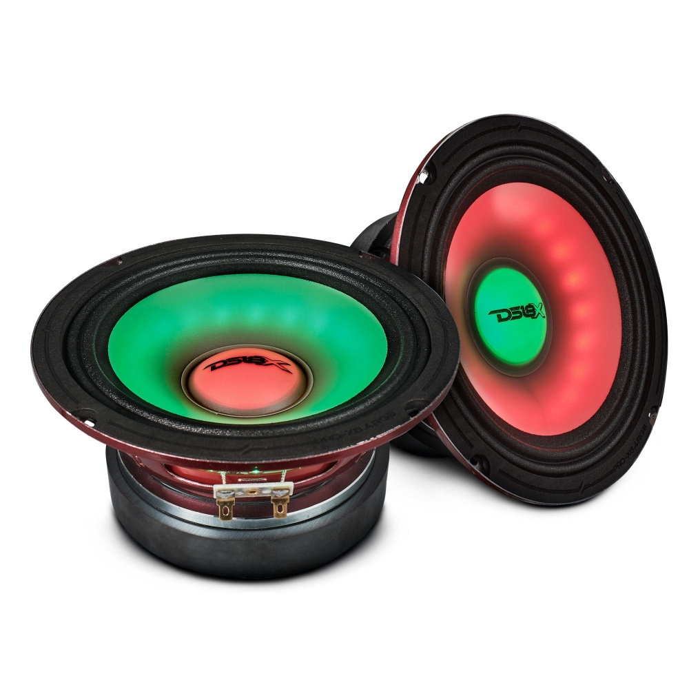 4er-Pack DS18 PRO-X6.4RGB, 6,5 Zoll RGB LED-Mitteltöner