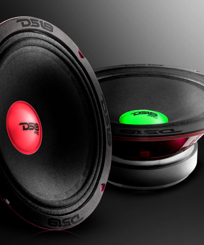 4er-Pack DS18 PRO-X8.4RGBCAP, 8-Zoll-Midbass mit RGB-LED-Beleuchtung