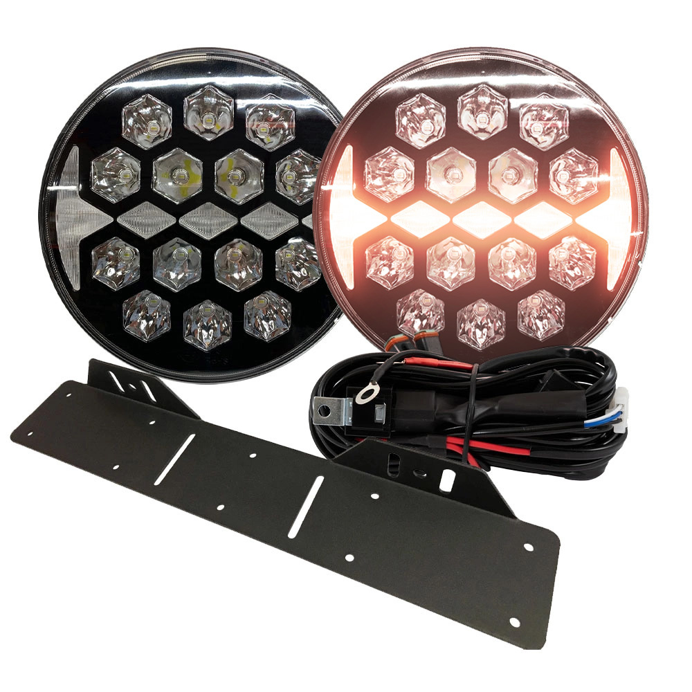 NIZLED Zusatzscheinwerfer-Paket 2er-Pack R140DRL, 140W mit Halterung und Kabelbaum