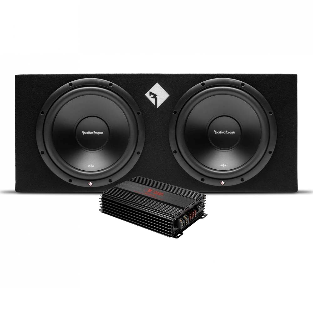 Rockford Fosgate R2-2X12 und Bass Habit RA2000W, Basspaket