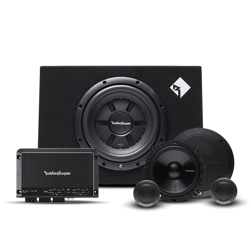 Rockford Fosgate R250X4 mit R2S-1X10 Subwoofergehäuse und Prime-Kitsystem