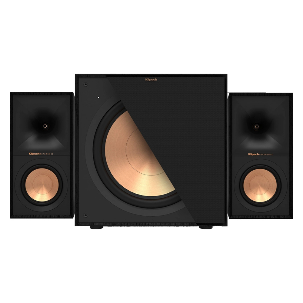 Klipsch R-50M und R-121SW 2.1-Lautsprecherpaket, schwarz