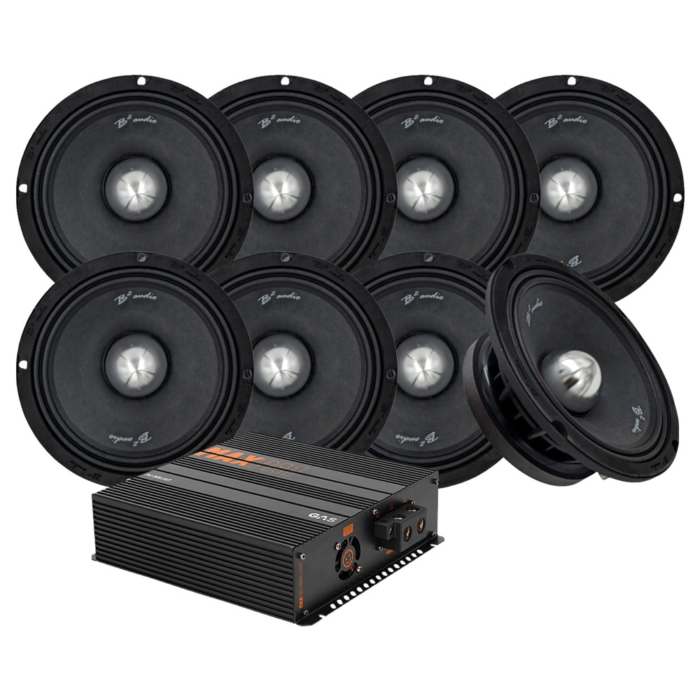 8er-Pack B2 RAGE8PV3 mit MAX PA1-1500.2DZ1, SPL-Paket