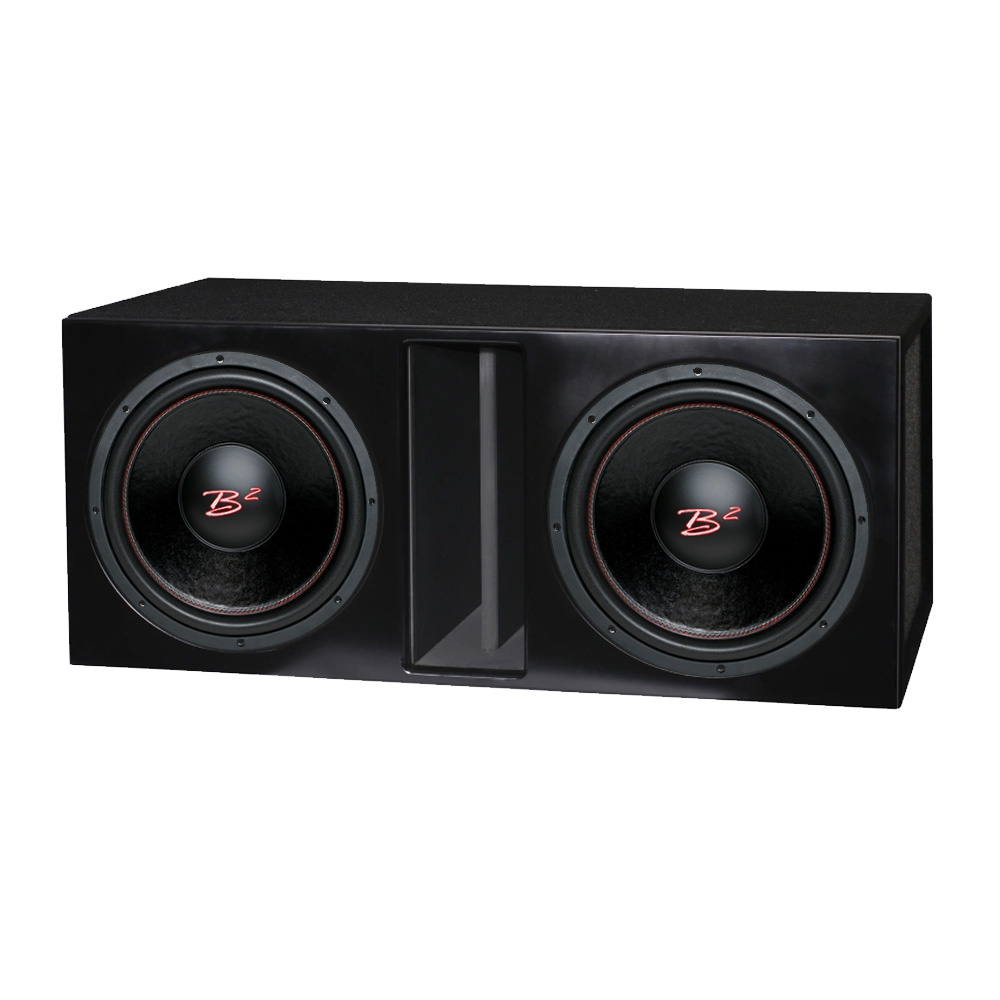 Bassreflex-Subwoofergehäuse 2x12 Zoll mit 2x B2 RIOT 12 D4 V2