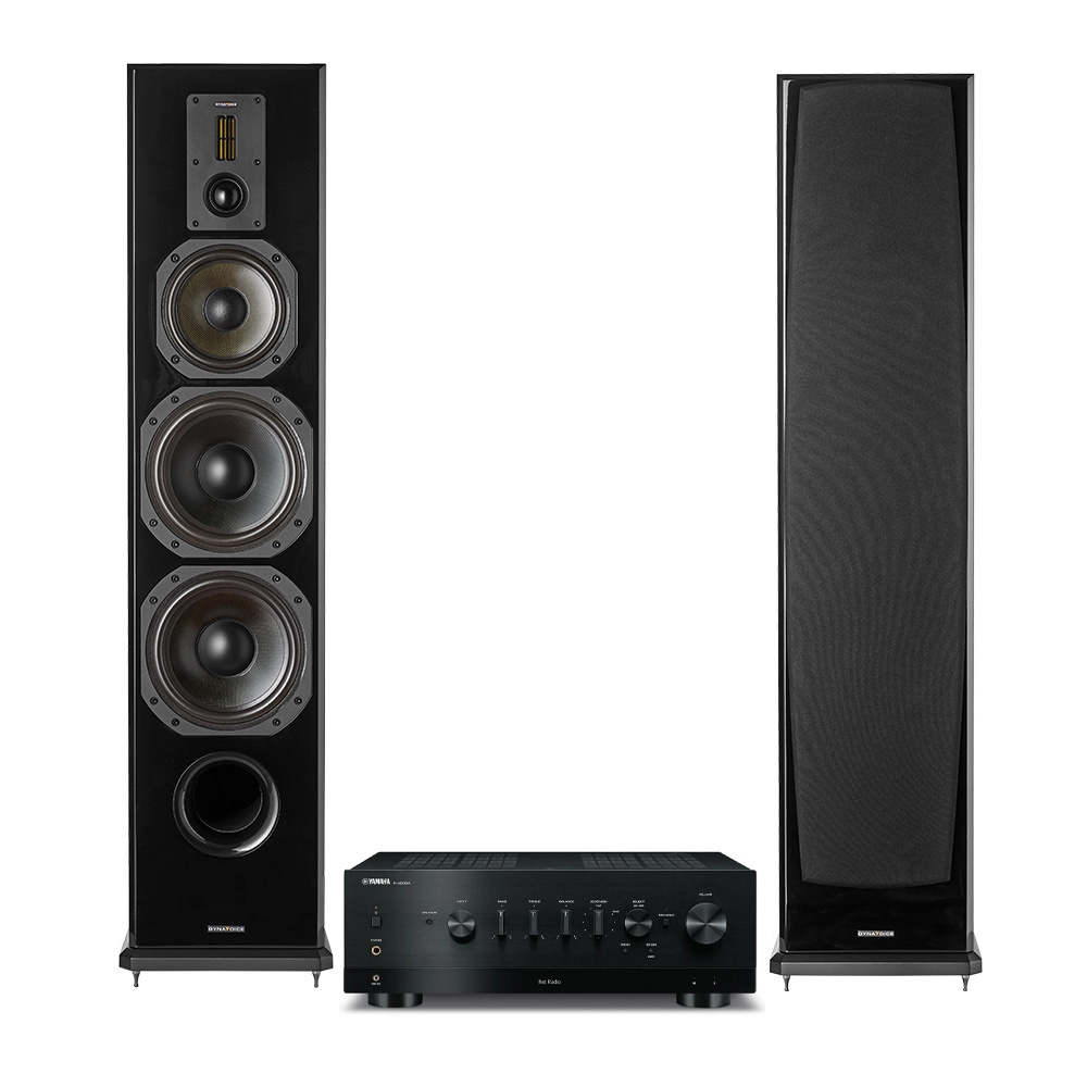 Yamaha R-N800A Stereo-Paket mit Dynavoice Definition DF-8II in Schwarz