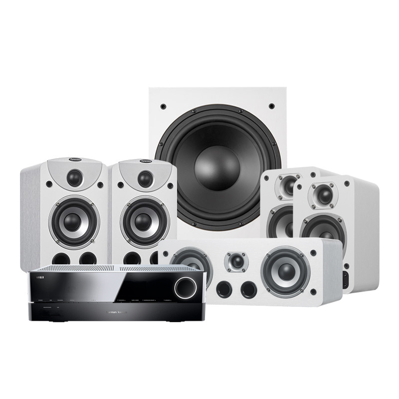 Dynavoice Magic S-4 EX 5.1 Weiß & Harman Kardon AVR151S
