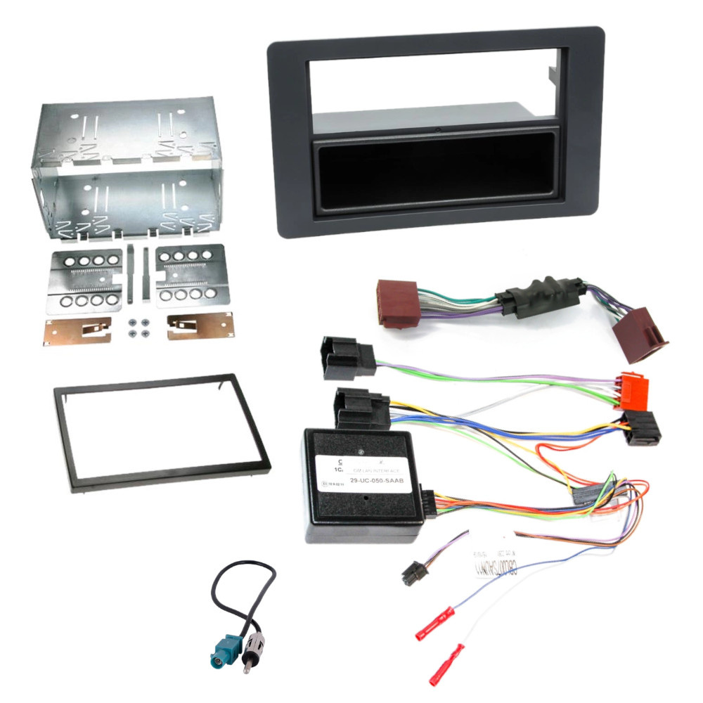 Einbausatz 1/2-DIN für Saab 9-5 2006-2010 (mit Lenkradsteuerung)