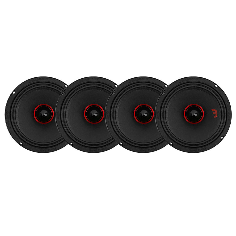 4er-Pack Bass Habit SPL Elite SE2200M, brutaler 8