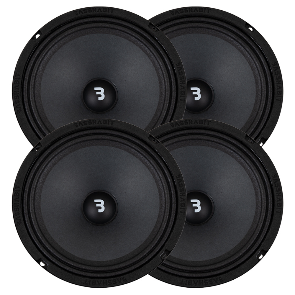 4er-Pack Bass Habit Play SP200M, 8-Zoll-Midbass
