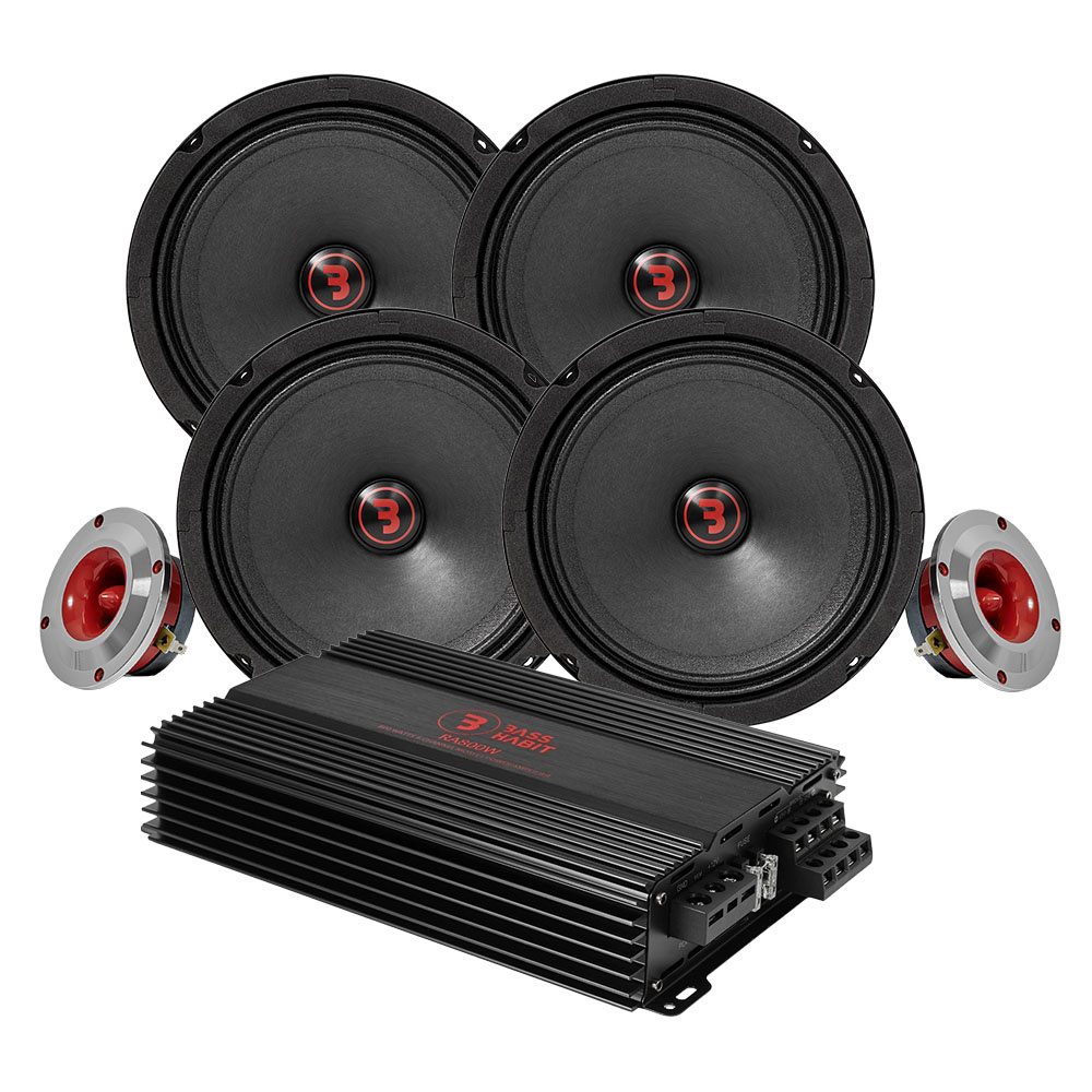 Bass Habit Rebel SR165M mit SR25T & RA800W, mittleres SPL-Paket