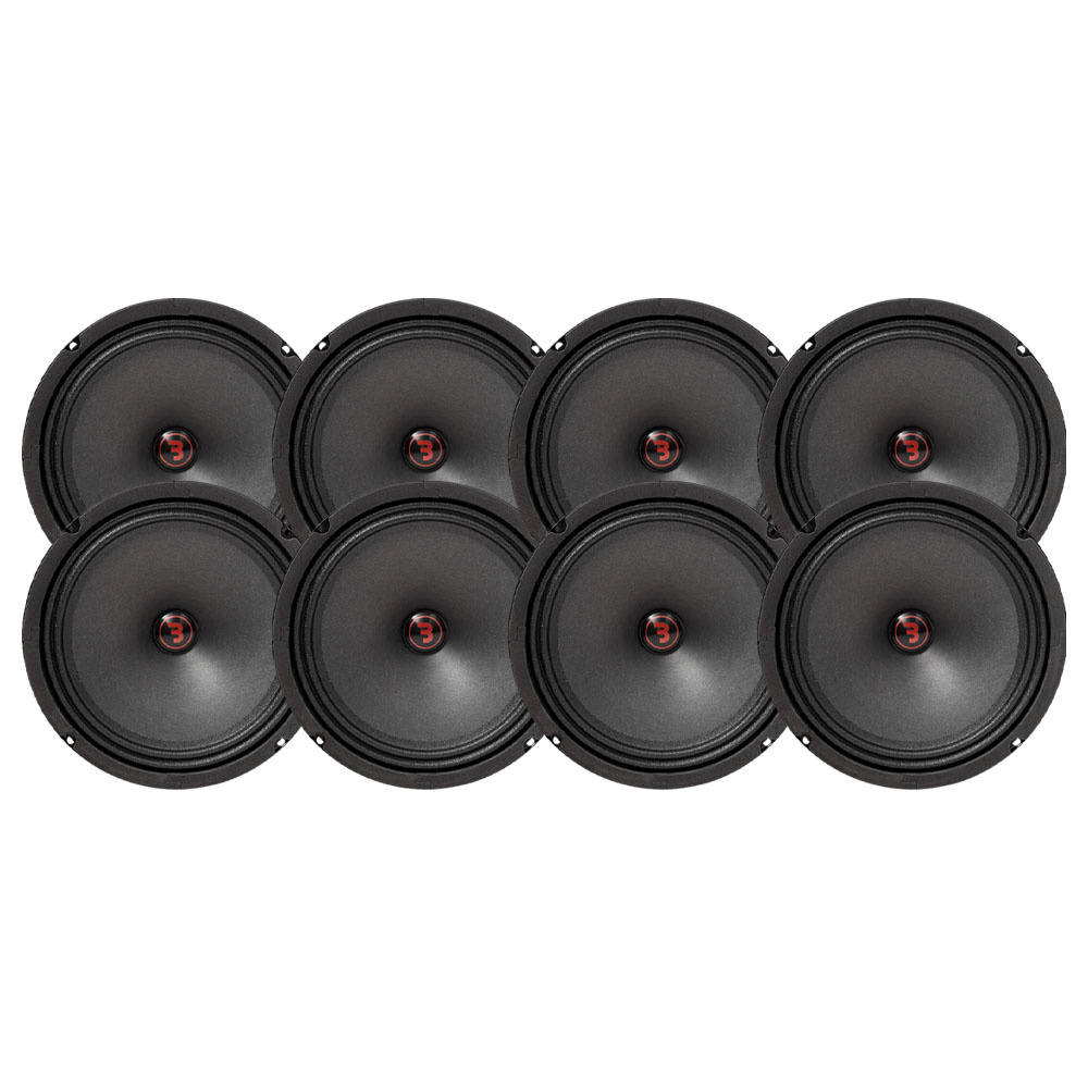 8er-Pack Bass Habit Rebel SR200M, 8-Zoll-Mitteltöner