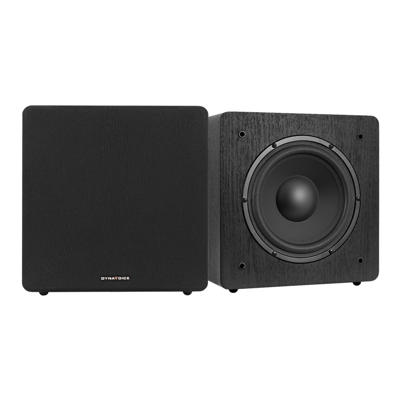 2er-Pack Dynavoice Challenger Sub 8 aktiver Subwoofer, schwarz