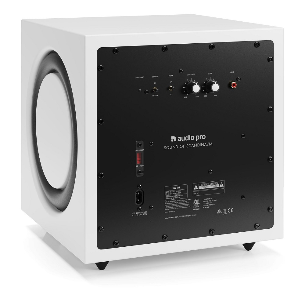 2er-Pack Audio Pro SW10, aktiver Subwoofer weiß