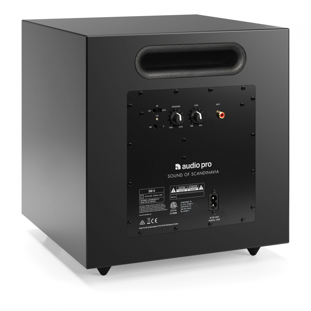2er-Pack Audio Pro SW-5 aktiver Subwoofer, schwarz