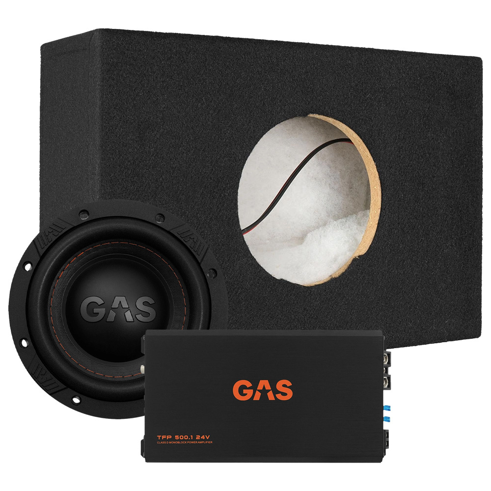 GAS MAX S1-6D1 in leerem Bassgehäuse & TFP 500.1 24V, Lkw-Paket