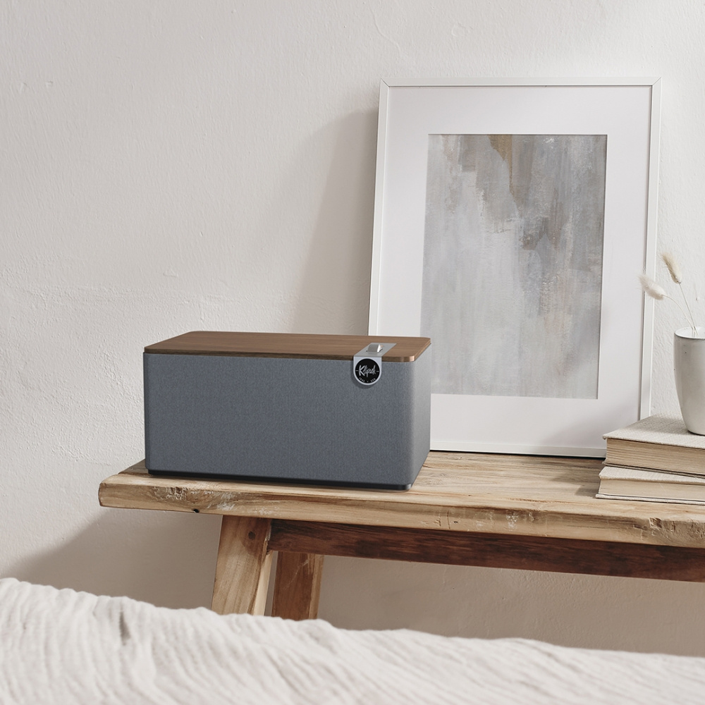 2er-Set Klipsch The Three Plus Bluetooth-Lautsprecher, Nussbaum