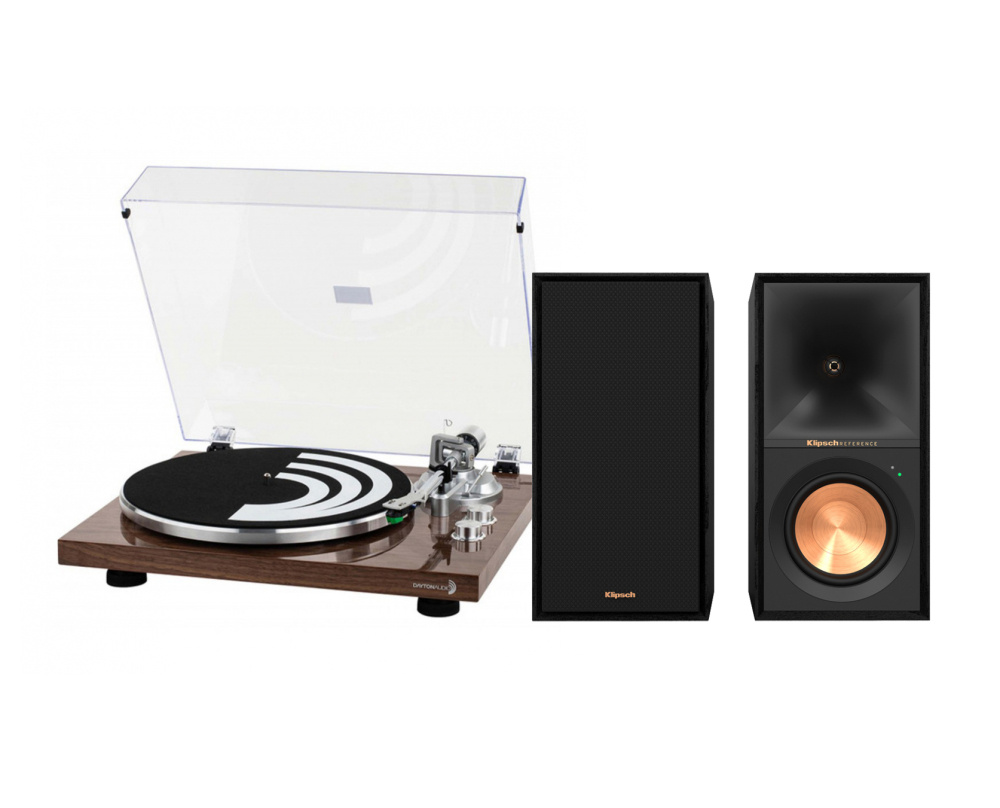 Dayton Audio TT-1BTB mit Klipsch R-50PM, Vinyl-Paket