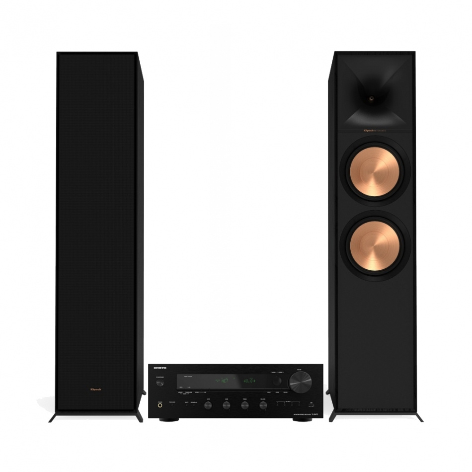Onkyo TX-8470 & Klipsch R-800F Stereo-Paket Standlautsprecher
