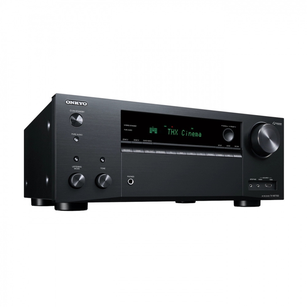 Onkyo TX-NR7100 mit Dynavoice Challenger M-105 5.0-Heimkino-Paket, schwarz