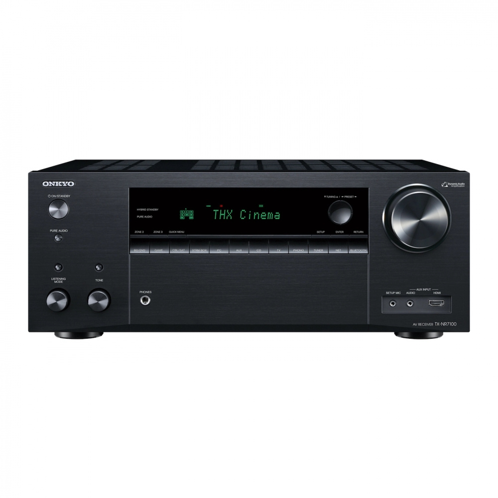Onkyo TX-NR7100 mit Dynavoice Challenger M-105 5.0-Heimkino-Paket, schwarz